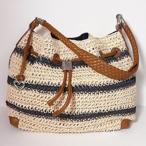 Brighton Sierra Straw Hobo Handbag